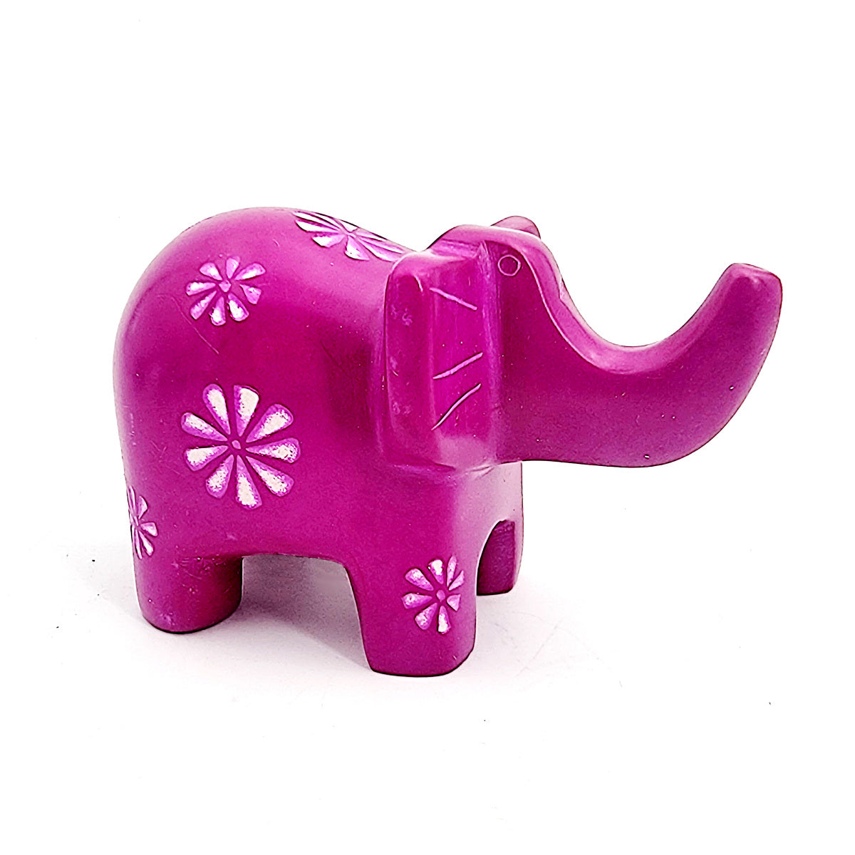 Colored Soapstone Elephants