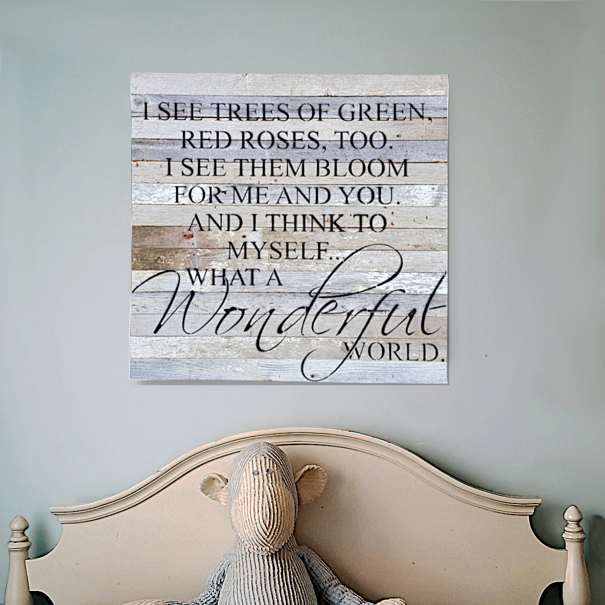 Reclaimed Wood Sign -- I See Trees of Green