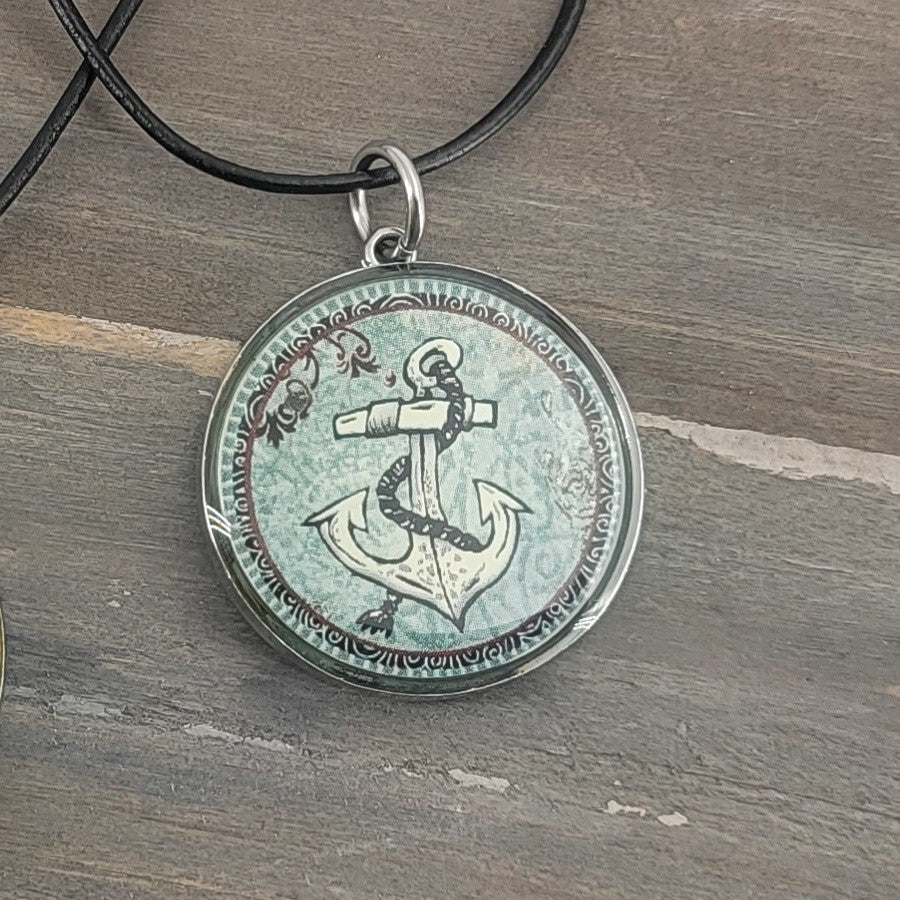 Spirite Lala Reversible Pendant- Anchor