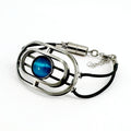 Christophe Poly Aqua Circle Leather Bracelet
