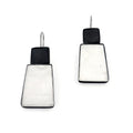 Two Tone Earrings - Charcoal and White