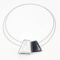 Trapezoid Pendant Necklace - Black and White