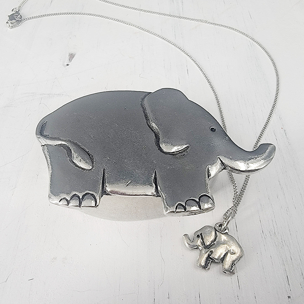 Elephant Wish Box with Elephant Necklace