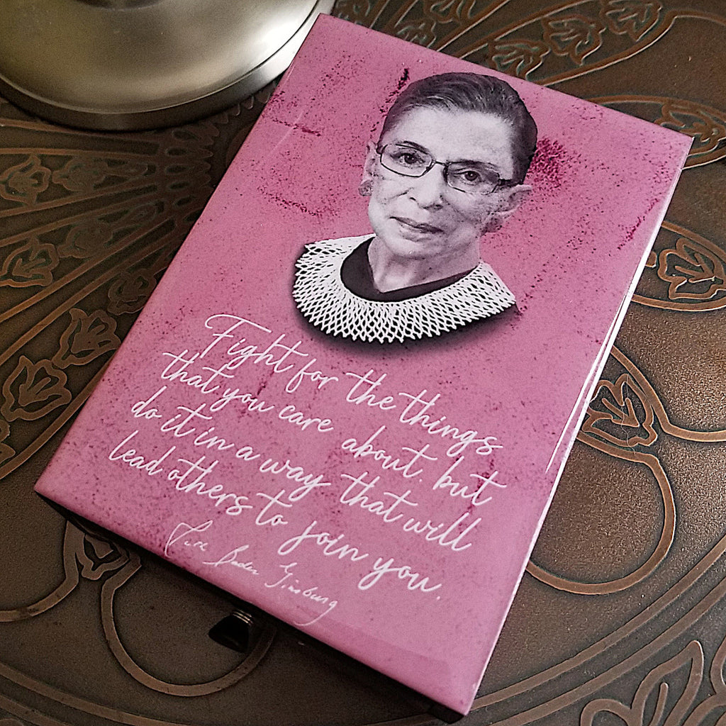 Wooden Matcbox - RBG Quote- Fight For the things