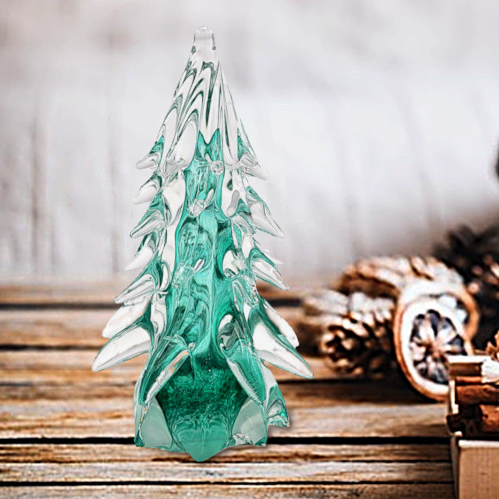 Handblown Glass Tree - Green