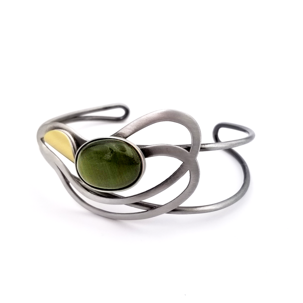 Christophe Poly Green Oval Cuff