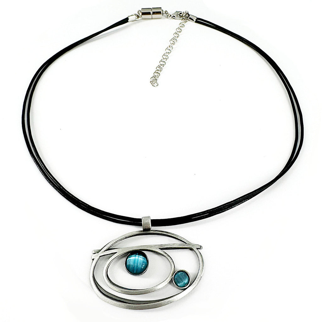 Christophe Poly Leather Cord Necklace - Solar System