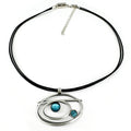 Christophe Poly Leather Cord Necklace - Solar System