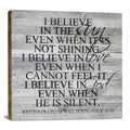 Reclaimed Wood Sign - I Believe In The Sun