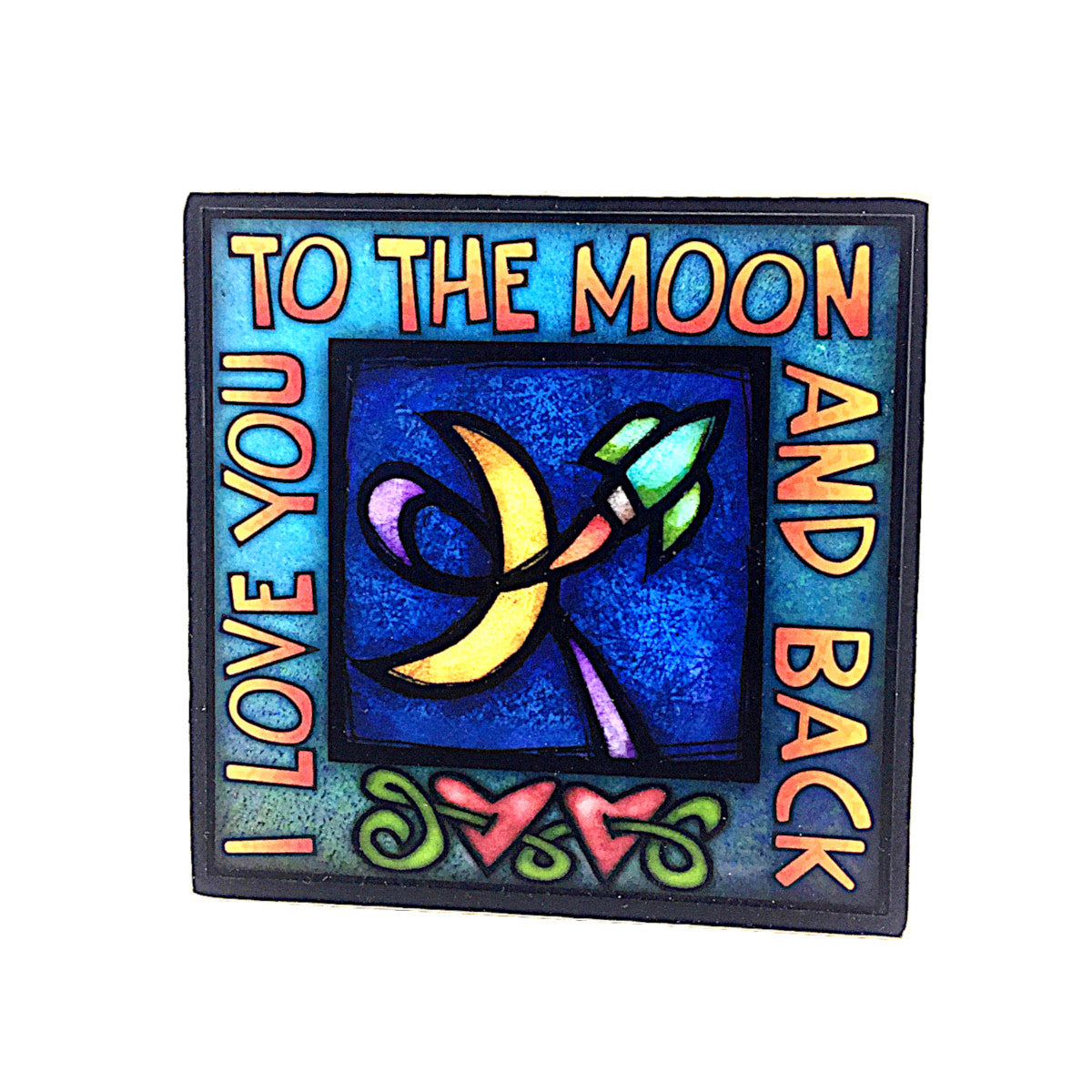 Wood Art Sign-Love you to the moon and back