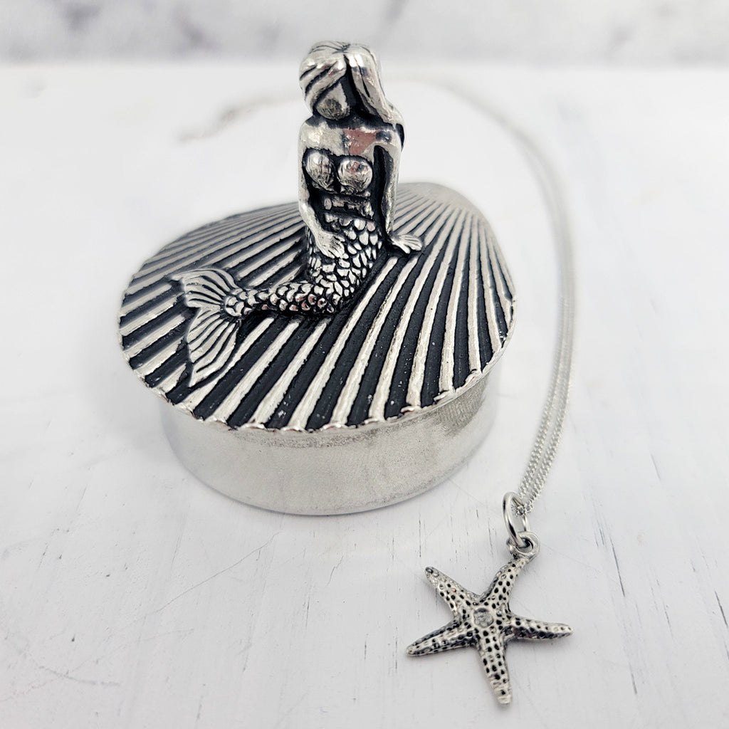 Mermaid Wish Box with Starfish Necklace
