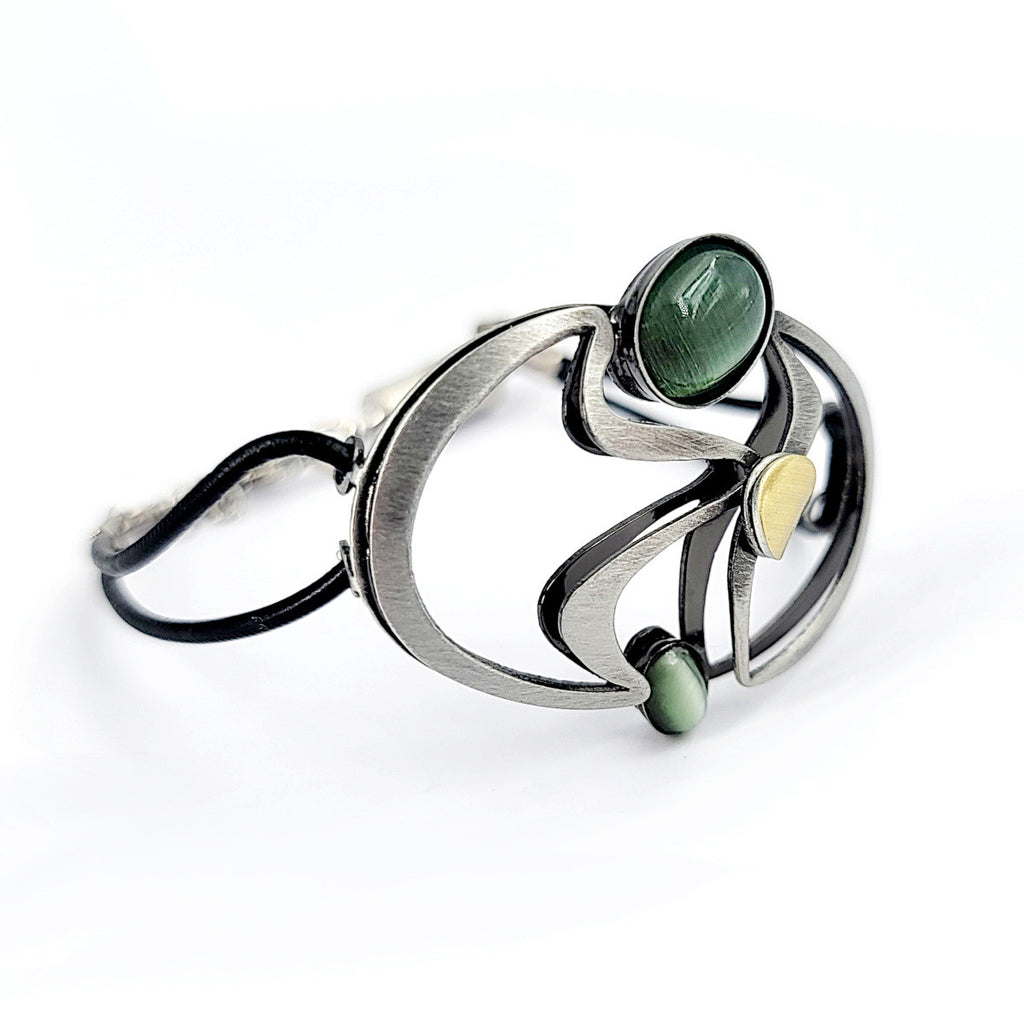 Christophe Poly Light-Green Leather Bracelet