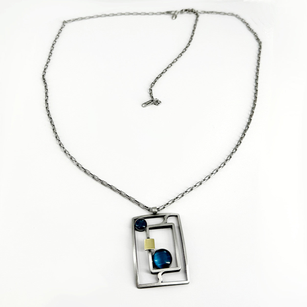 Christophe Poly Chain Necklace - Aqua Circles