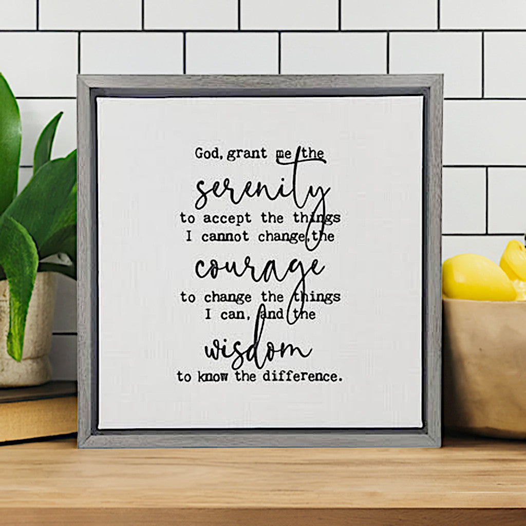 Serenety Prayer Framed Canvas