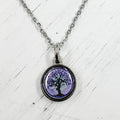 Spirit Lala Reversible Necklace- Tree of Life in Fuchsia