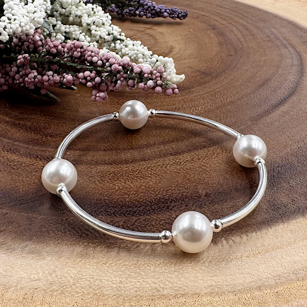 Blessing Bracelet - Small White Crystal Beads