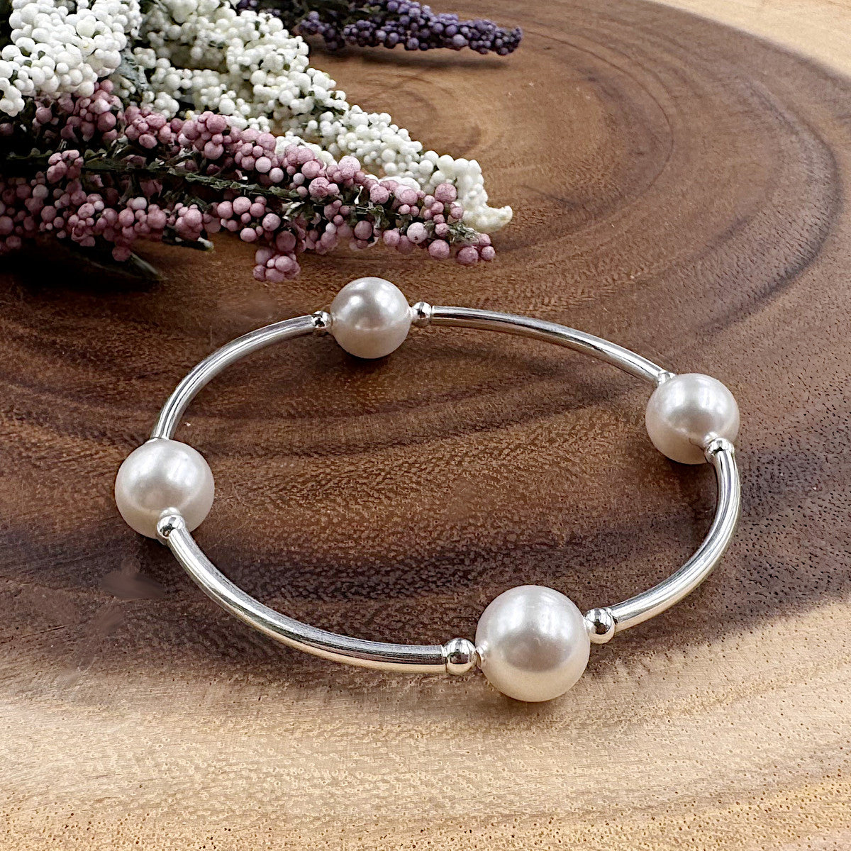 Blessing Bracelet - Small White Crystal Beads