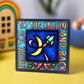 Wood Art Sign-Love you to the moon and back