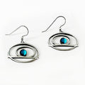 Christophe Poly Hook Earrings - Aqua Ovals