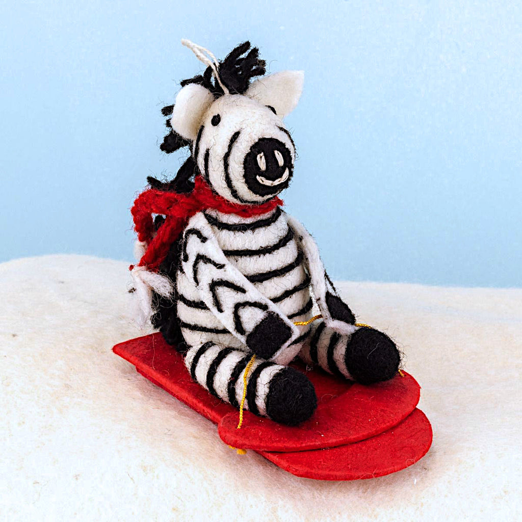 Felt Ornament - Zebra