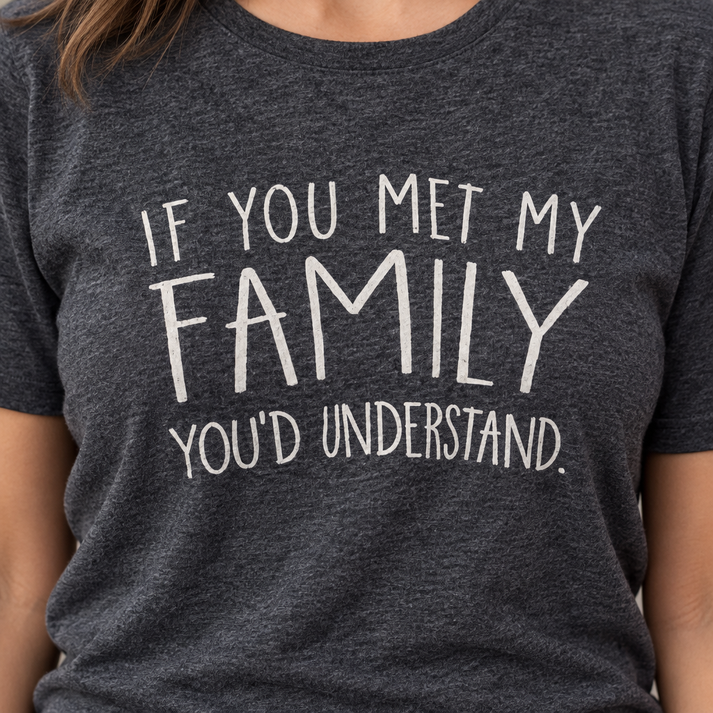 Close-up of If You Met My Family saying