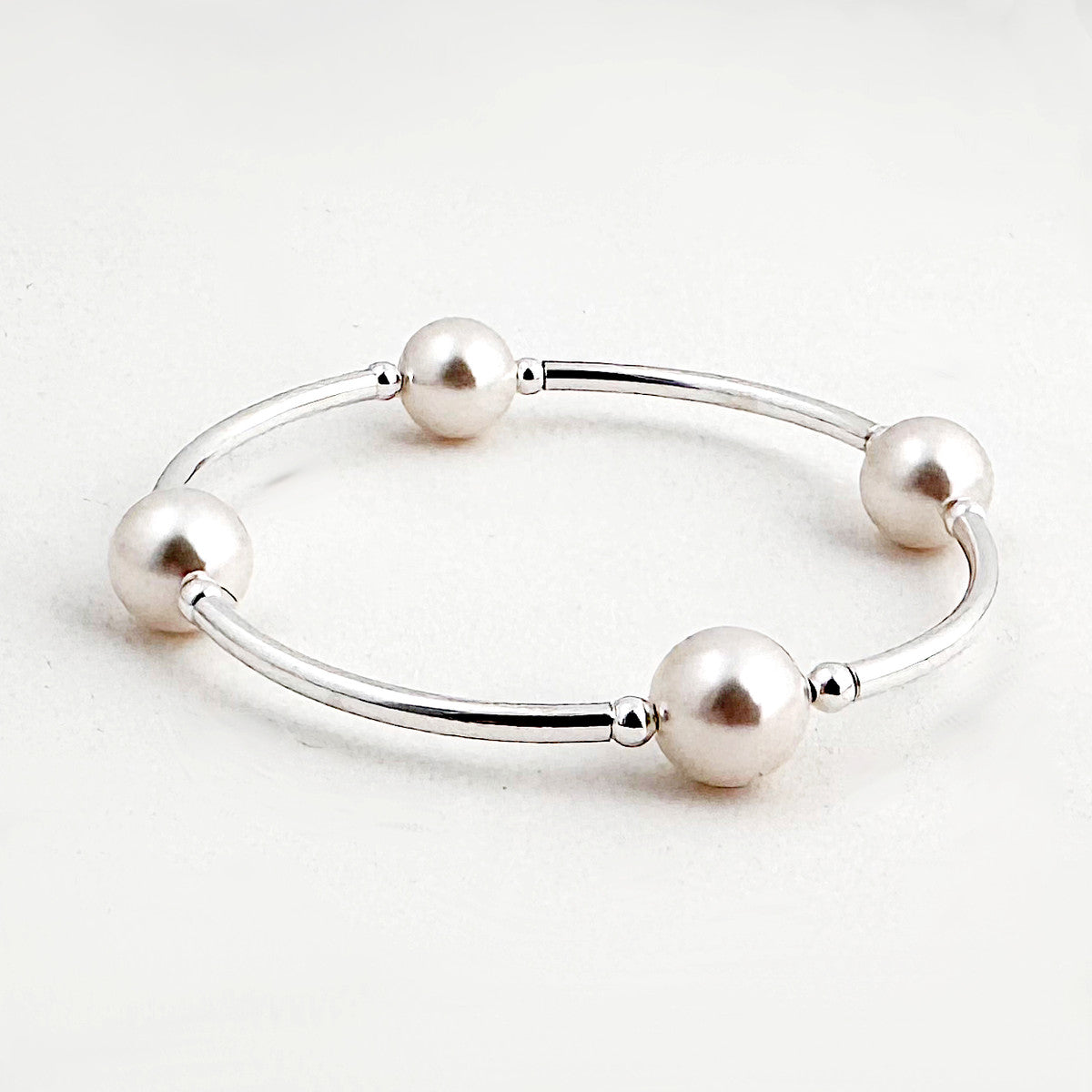 Blessing Bracelet - Small White Crystal Beads