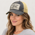 Woman wearing My Dog cap